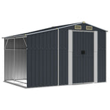 VidaXL Gartenhaus 277x192,5x179 cm verzinkter Stahl Anthrazit