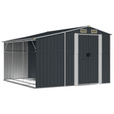 VidaXL Gartenhaus 277 x 279 x 179 cm, verzinkter Stahl, Anthrazit