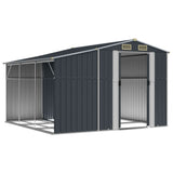 VidaXL Gartenhaus 277 x 279 x 179 cm, verzinkter Stahl, Anthrazit