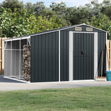 VidaXL Gartenhaus 277 x 279 x 179 cm, verzinkter Stahl, Anthrazit