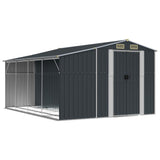 VidaXL Gartenhaus 277x365,5x179 cm verzinkter Stahl Anthrazit