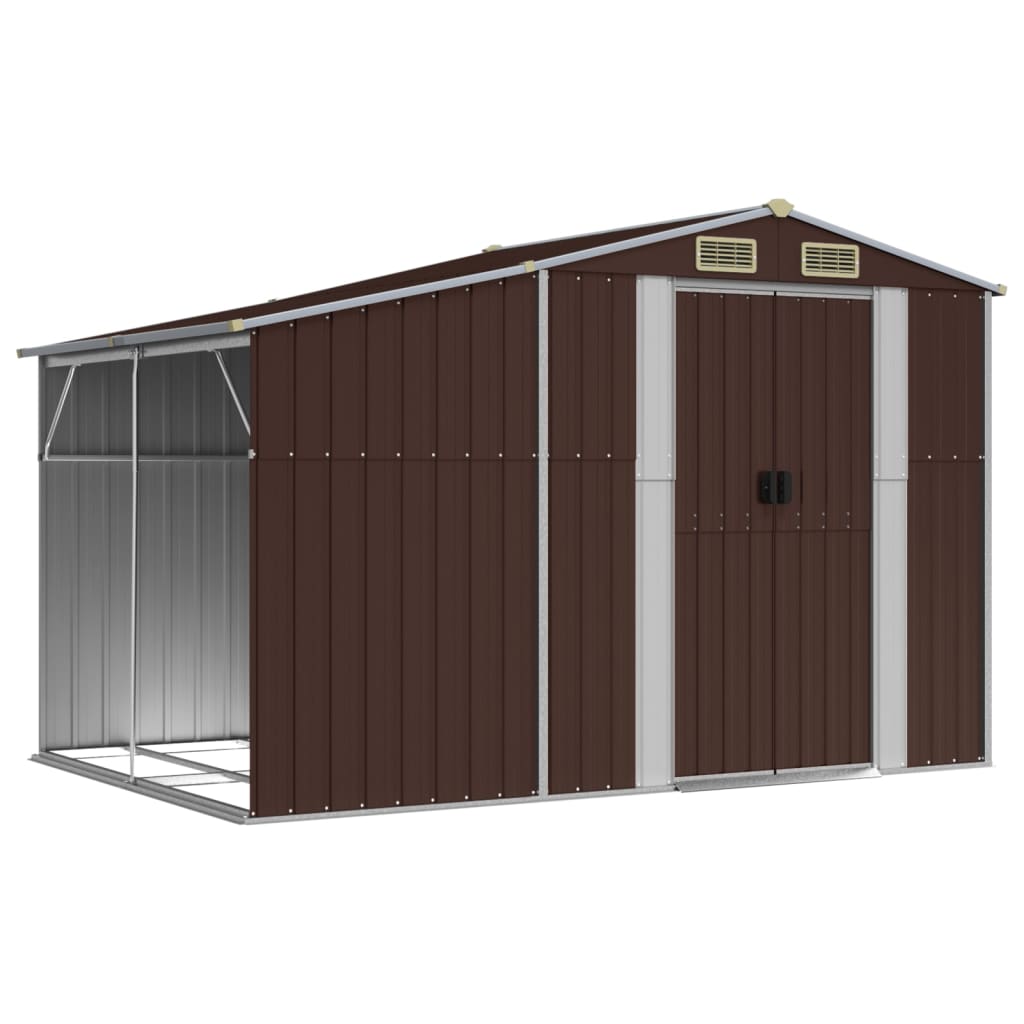 VidaXL Gartenhaus 277x192,5x179 cm verzinkter Stahl braun