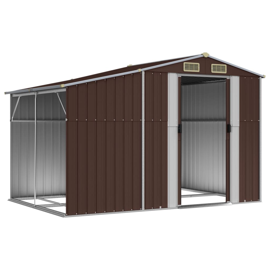 VidaXL Gartenhaus 277x192,5x179 cm verzinkter Stahl braun