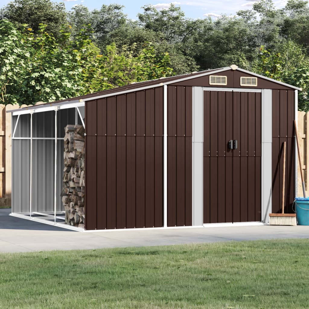 VidaXL Gartenhaus 277x279x179 cm verzinkter Stahl braun