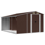 VidaXL Gartenhaus 277x365,5x179 cm verzinkter Stahl braun