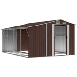 VidaXL Gartenhaus 277x365,5x179 cm verzinkter Stahl braun