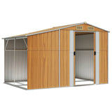 VidaXL Gartenhaus 277 x 192,5 x 179 cm, verzinkter Stahl, hellbraun