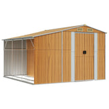 VidaXL Gartenhaus 277x279x179 cm verzinkter Stahl hellbraun