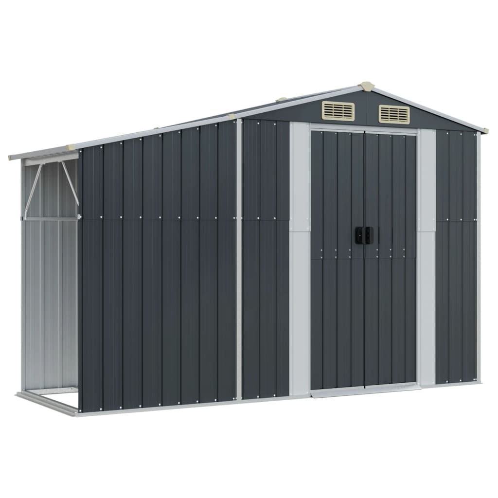 VidaXL Gartenhaus 277x93x179 cm verzinkter Stahl Anthrazit