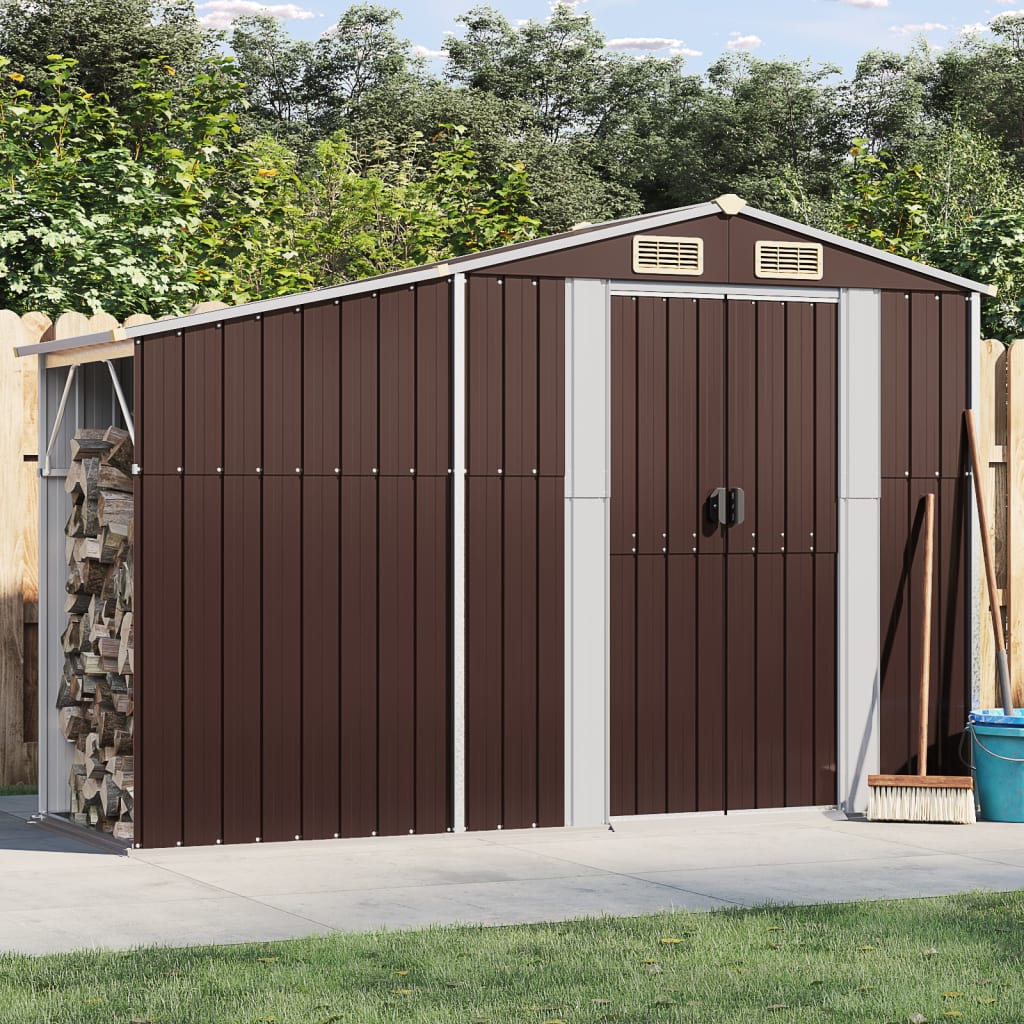 VidaXL Gartenhaus 277x93x179 cm verzinkter Stahl braun