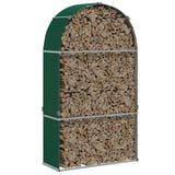 Vidaxx Brennholzlager 120x45x210 cm verzinkter Stahl grün