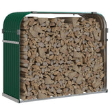 Vidaxx Brennholzlager 120x45x100 cm verzinkter Stahl grün