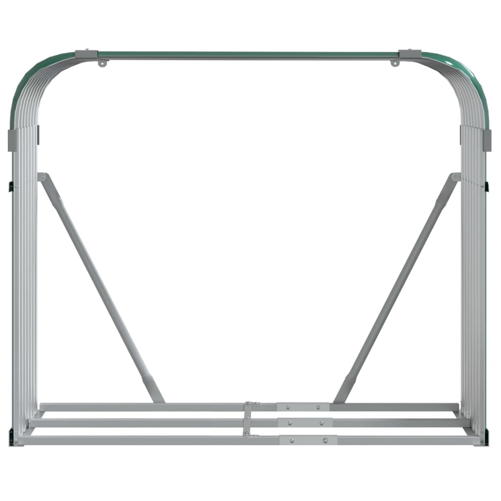 Vidaxx Brennholzlager 120x45x100 cm verzinkter Stahl grün
