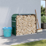 Vidaxx Brennholzlager 120x45x100 cm verzinkter Stahl grün