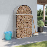Vidaxx Brennholzlager 120x45x210 cm verzinkter Stahl hellgrau