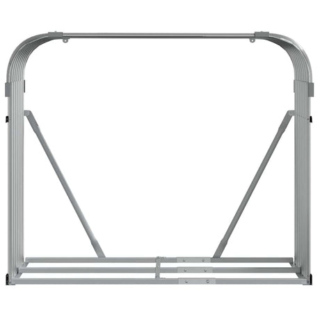 Vidaxx Brennholzlager 120x45x100 cm verzinkter Stahl hellgrau