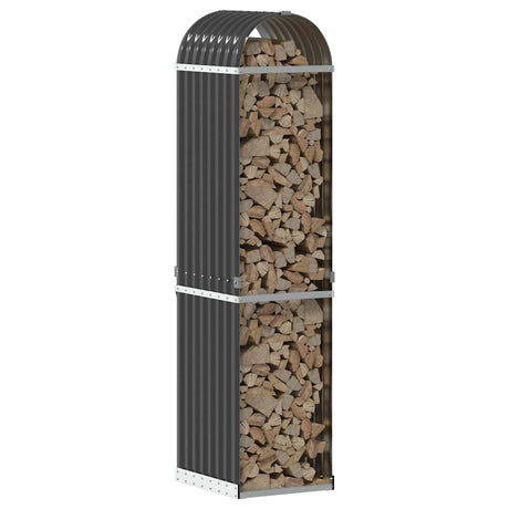 Vidaxxl Holzhalter Anthrazit 40x45x170 cm verzinkter Stahl