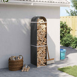 Vidaxxl Holzhalter Anthrazit 40x45x170 cm verzinkter Stahl