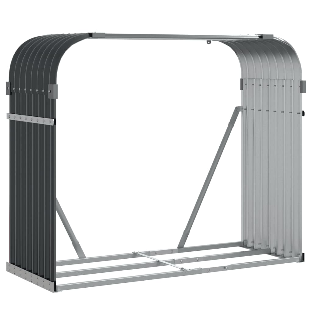 Vidaxx Brennholzlager 120x45x100 cm verzinkter Stahl Anthrazit