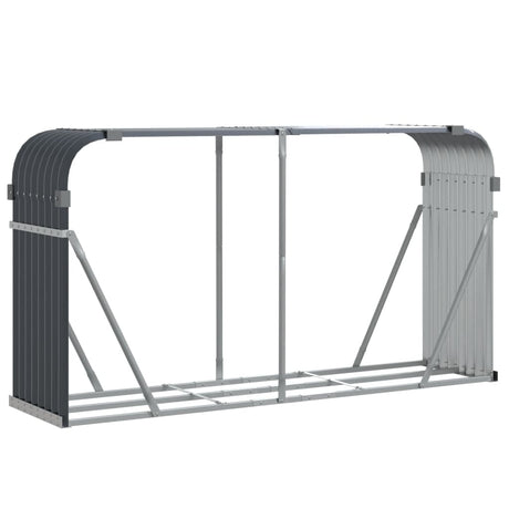 Vidaxx Brennholzlager 180x45x100 cm verzinkter Stahl Anthrazit