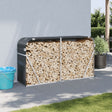 Vidaxx Brennholzlager 180x45x100 cm verzinkter Stahl Anthrazit