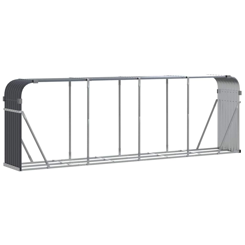 Vidaxx Brennholzlager 300x45x100 cm verzinkter Stahl Anthrazit