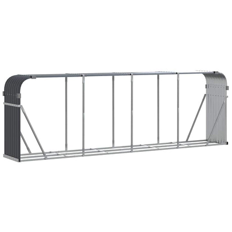 Vidaxx Brennholzlager 300x45x100 cm verzinkter Stahl Anthrazit
