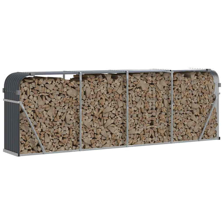 Vidaxx Brennholzlager 300x45x100 cm verzinkter Stahl Anthrazit