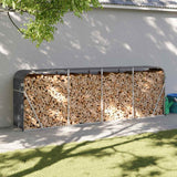 Vidaxx Brennholzlager 300x45x100 cm verzinkter Stahl Anthrazit