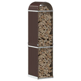 Vidaxx Brennholzlager 40x45x170 cm verzinkter Stahl braun