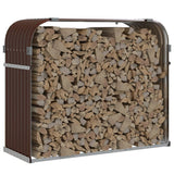 Vidaxx Brennholzlager 120x45x100 cm verzinkter Stahl braun