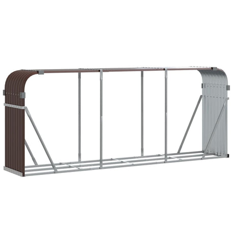 Vidaxx Brennholzlager 234x45x100 cm verzinkter Stahl braun