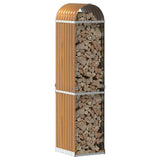 Vidaxx Brennholzlager 40x45x170 cm verzinkter Stahl hellbraun