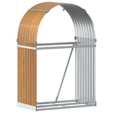 Vidaxx Brennholzlager 80x45x120 cm verzinkter Stahl hellbraun