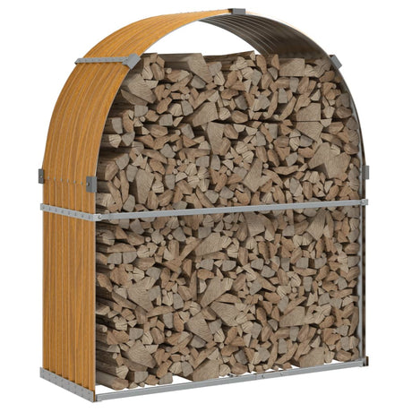 Vidaxx Brennholzlager 120x45x140 cm verzinkter Stahl Holzoptik