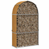 Vidaxx Brennholzlager 120x45x210 cm verzinkter Stahl hellbraun