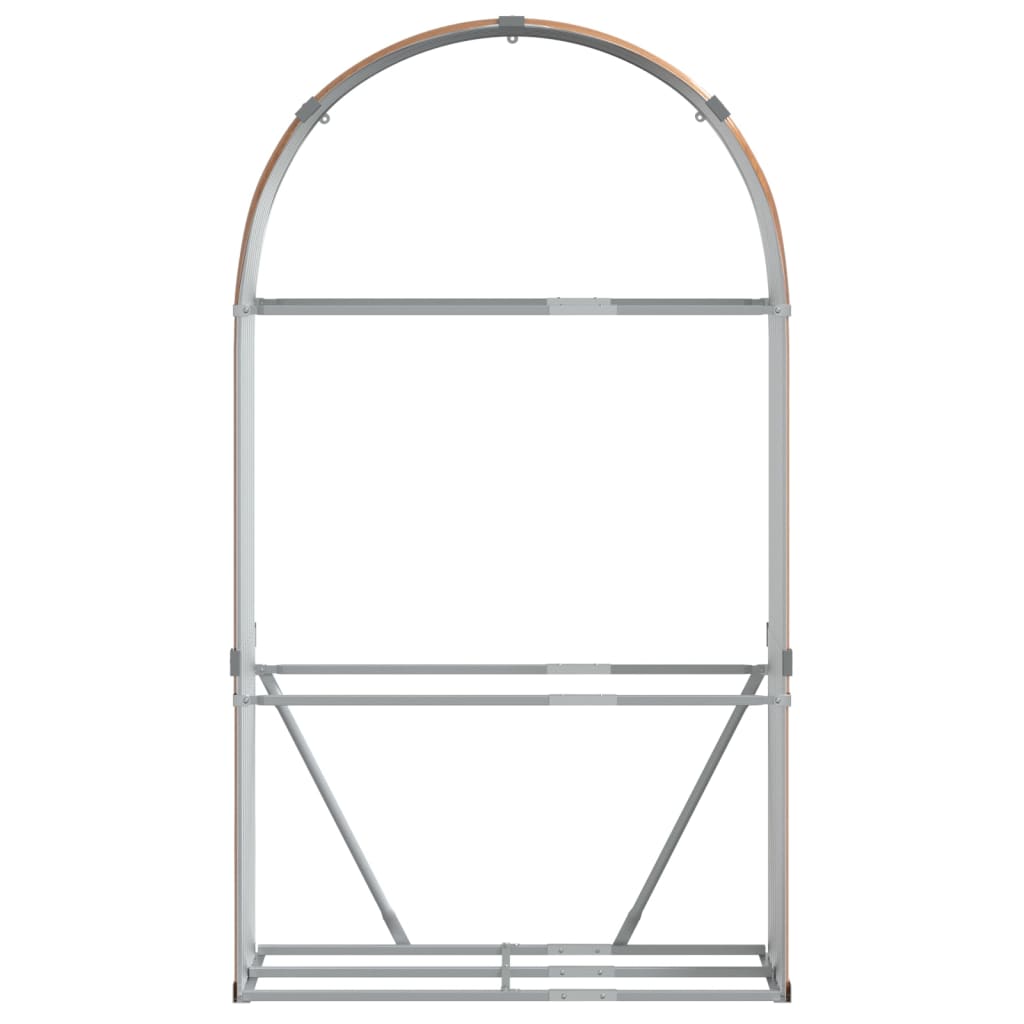 Vidaxx Brennholzlager 120x45x210 cm verzinkter Stahl Holzoptik