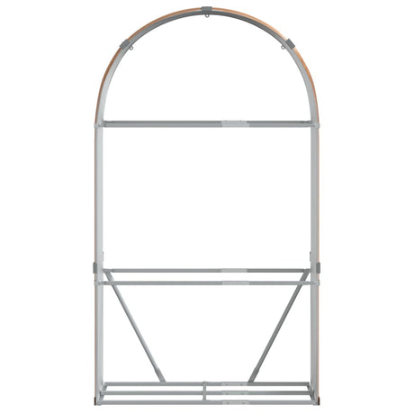Vidaxx Brennholzlager 120x45x210 cm verzinkter Stahl Holzoptik