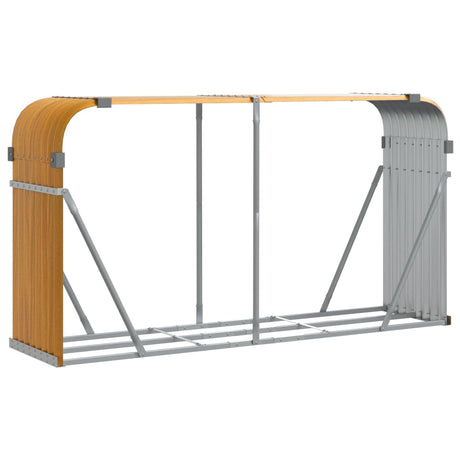 Vidaxx Brennholzlager 180x45x100 cm verzinkter Stahl Holzoptik