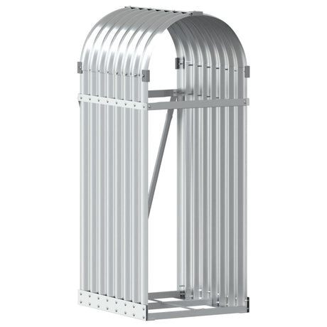Vidaxx Brennholzlager 40x45x100 cm verzinkter Stahl silberfarben