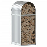 Vidaxx Brennholzlager 40x45x100 cm verzinkter Stahl silberfarben