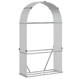 Vidaxx Brennholzlager 120x45x210 cm verzinkter Stahl silberfarben