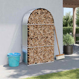 Vidaxx Brennholzlager 120x45x210 cm verzinkter Stahl silberfarben