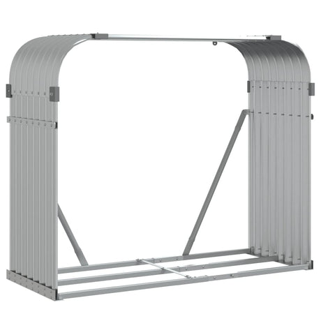Vidaxx Brennholzlager 120x45x100 cm verzinkter Stahl silberfarben