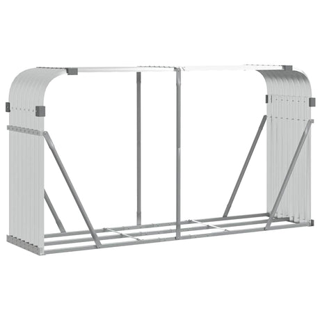 Vidaxx Brennholzlager 180x45x100 cm verzinkter Stahl silberfarben