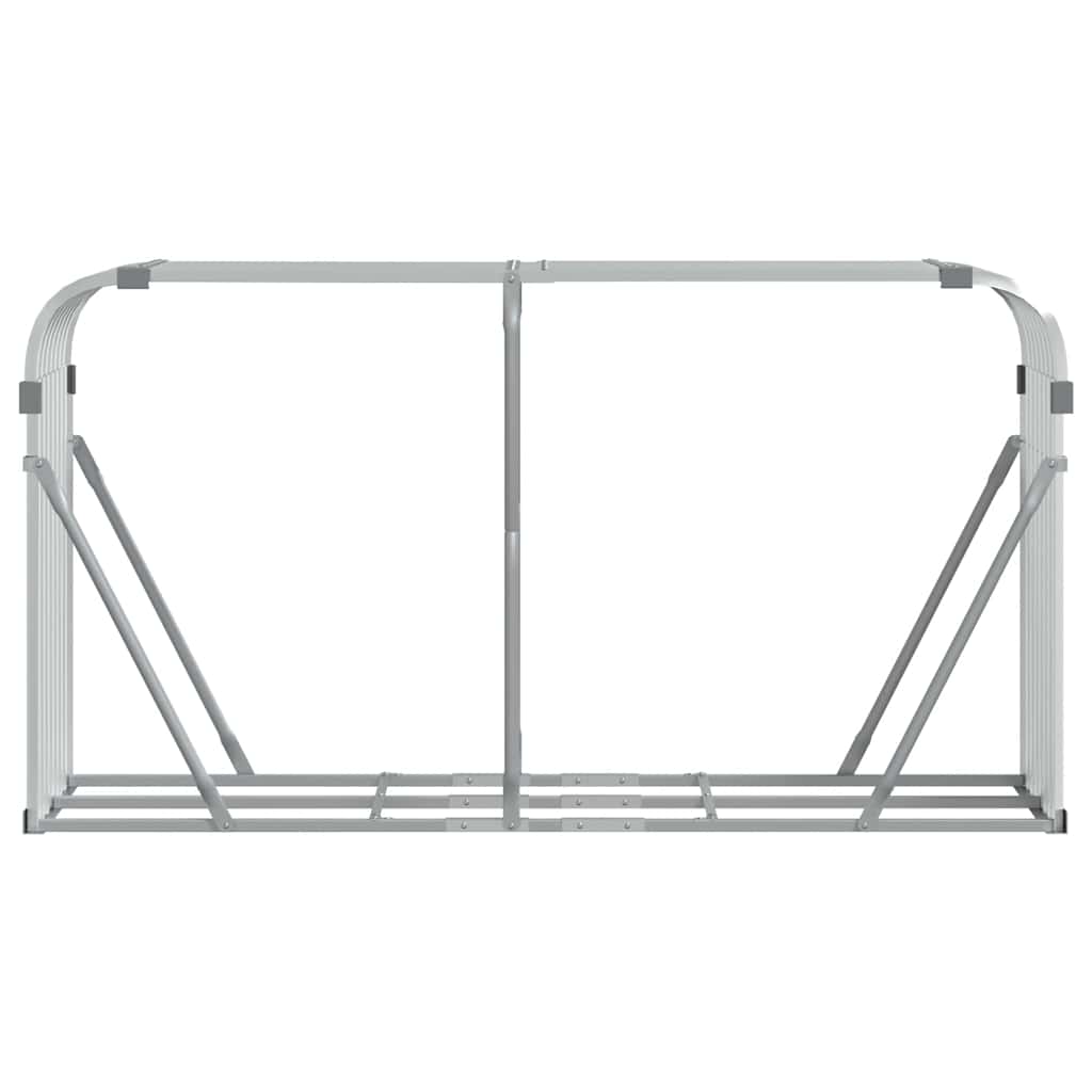 Vidaxx Brennholzlager 180x45x100 cm verzinkter Stahl silberfarben