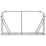 Vidaxx Brennholzlager 180x45x100 cm verzinkter Stahl silberfarben