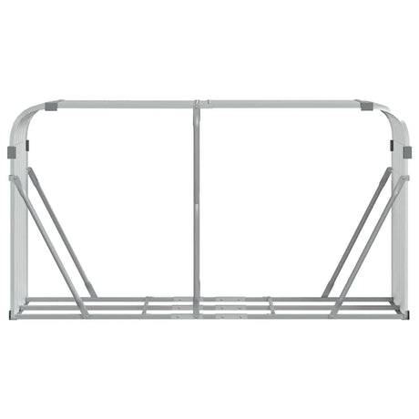 Vidaxx Brennholzlager 180x45x100 cm verzinkter Stahl silberfarben