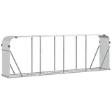 Vidaxx Brennholzlager 300x45x100 cm verzinkter Stahl silberfarben