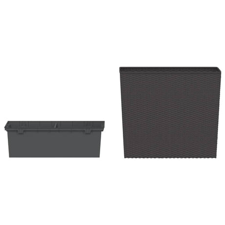 Vidaxl plantenbak met uitneembare bak rattan-look 12 44 l pp bruin
